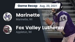Recap: Marinette  vs. Fox Valley Lutheran  2021
