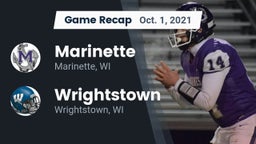 Recap: Marinette  vs. Wrightstown  2021