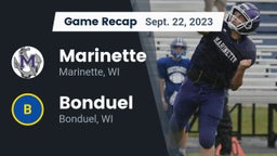 Recap: Marinette  vs. Bonduel  2023