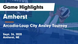 Amherst  vs Arcadia-Loup City Ansley Tourney Game Highlights - Sept. 26, 2020