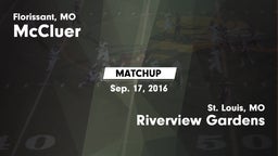 Matchup: McCluer  vs. Riverview Gardens  2016