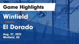 Winfield  vs El Dorado  Game Highlights - Aug. 27, 2022