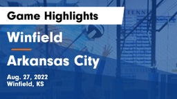 Winfield  vs Arkansas City  Game Highlights - Aug. 27, 2022