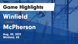 Winfield  vs McPherson  Game Highlights - Aug. 30, 2022