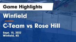 Winfield  vs C-Team vs Rose Hill Game Highlights - Sept. 15, 2022