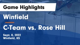 Winfield  vs C-Team vs. Rose Hill Game Highlights - Sept. 8, 2022