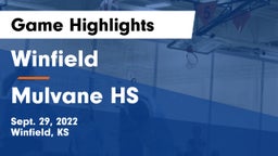 Winfield  vs Mulvane HS Game Highlights - Sept. 29, 2022