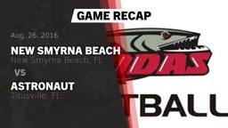 Recap: New Smyrna Beach  vs. Astronaut  2016