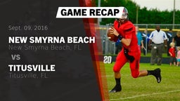Recap: New Smyrna Beach  vs. Titusville  2016