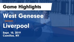 West Genesee  vs Liverpool  Game Highlights - Sept. 10, 2019