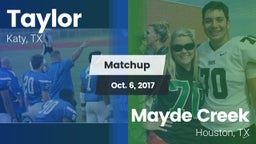 Matchup: Taylor  vs. Mayde Creek  2017