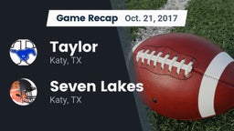 Recap: Taylor  vs. Seven Lakes  2017