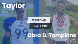 Matchup: Taylor  vs. Obra D. Tompkins  2017