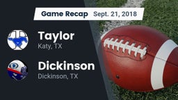 Recap: Taylor  vs. Dickinson  2018