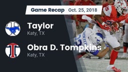 Recap: Taylor  vs. Obra D. Tompkins  2018