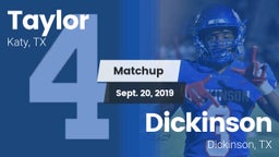 Matchup: Taylor  vs. Dickinson  2019