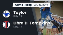Recap: Taylor  vs. Obra D. Tompkins  2019