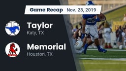 Recap: Taylor  vs. Memorial  2019