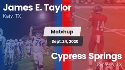 Matchup: Taylor  vs. Cypress Springs  2020