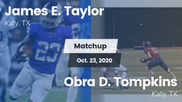 Matchup: Taylor  vs. Obra D. Tompkins  2020