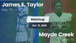 Matchup: Taylor  vs. Mayde Creek  2020