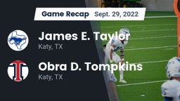 Recap: James E. Taylor  vs. Obra D. Tompkins  2022