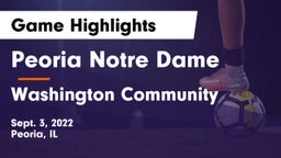 Peoria Notre Dame  vs Washington Community  Game Highlights - Sept. 3, 2022