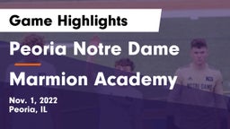 Peoria Notre Dame  vs Marmion Academy  Game Highlights - Nov. 1, 2022