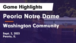 Peoria Notre Dame  vs Washington Community  Game Highlights - Sept. 2, 2023
