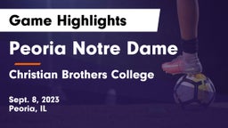 Peoria Notre Dame  vs Christian Brothers College  Game Highlights - Sept. 8, 2023