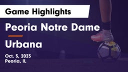 Peoria Notre Dame  vs Urbana  Game Highlights - Oct. 5, 2023
