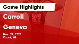 Carroll   vs Geneva  Game Highlights - Nov. 27, 2023