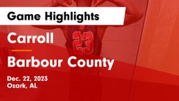 Carroll   vs Barbour County  Game Highlights - Dec. 22, 2023