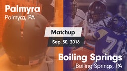 Matchup: Palmyra  vs. Boiling Springs  2016