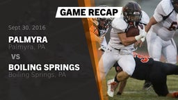 Recap: Palmyra  vs. Boiling Springs  2016