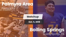 Matchup: Palmyra Area High vs. Boiling Springs  2018