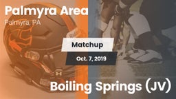 Matchup: Palmyra Area High vs. Boiling Springs (JV) 2019