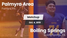 Matchup: Palmyra Area High vs. Boiling Springs  2019