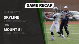 Recap: Skyline   vs. Mount Si  2016