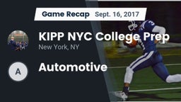 Recap: KIPP NYC College Prep vs. Automotive  2017