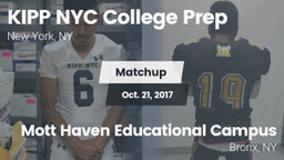 Matchup: KIPP NYC College vs. Mott Haven Educational Campus 2017