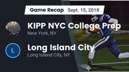 Recap: KIPP NYC College Prep vs. Long Island City  2018