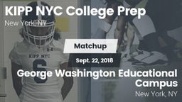 Matchup: KIPP NYC College vs. George Washington Educational Campus 2018