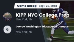 Recap: KIPP NYC College Prep vs. George Washington Educational Campus 2018