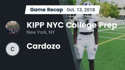 Recap: KIPP NYC College Prep vs. Cardozo  2018