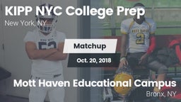 Matchup: KIPP NYC College vs. Mott Haven Educational Campus 2018