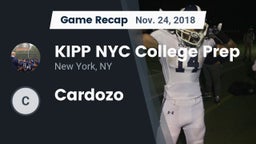 Recap: KIPP NYC College Prep vs. Cardozo  2018