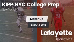 Matchup: KIPP NYC College vs. Lafayette  2019