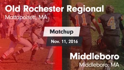 Matchup: Old Rochester vs. Middleboro  2016