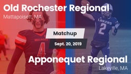 Matchup: Old Rochester vs. Apponequet Regional  2019